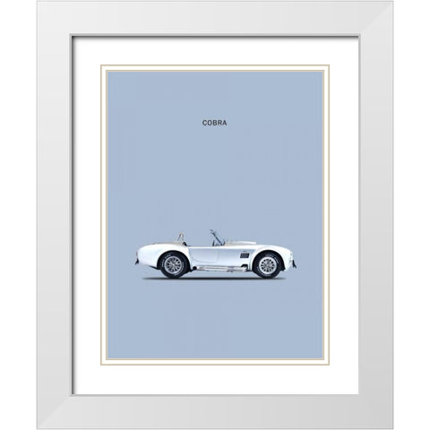 Shelby Cobra 65 White Modern Wood Framed Art Print with Double Matting by Rogan, Mark