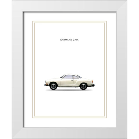 VW Karmann Ghia 1970 White White Modern Wood Framed Art Print with Double Matting by Rogan, Mark