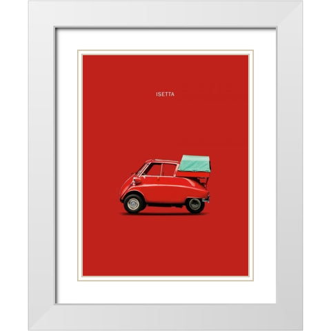 BMW Isetta 300 White Modern Wood Framed Art Print with Double Matting by Rogan, Mark