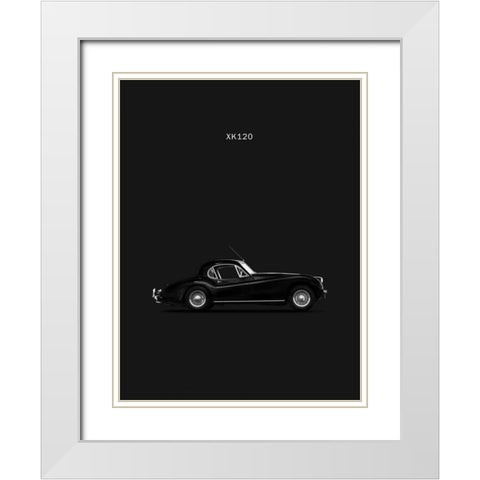 Jaguar XK120 Coupe 1952 White Modern Wood Framed Art Print with Double Matting by Rogan, Mark