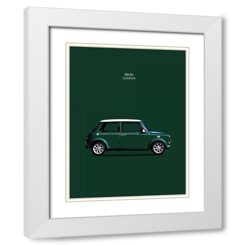 Mini Cooper 1999 White Modern Wood Framed Art Print with Double Matting by Rogan, Mark