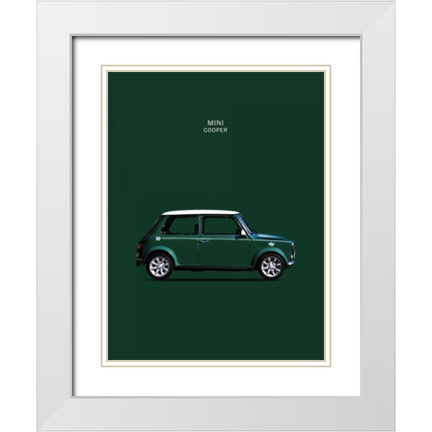 Mini Cooper 1999 White Modern Wood Framed Art Print with Double Matting by Rogan, Mark