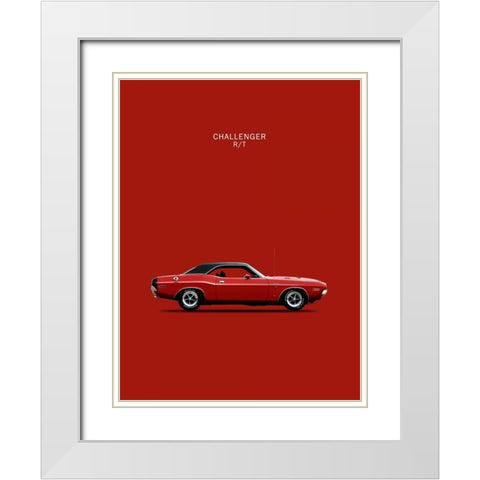 Dodge Challenger R-T 1970 White Modern Wood Framed Art Print with Double Matting by Rogan, Mark