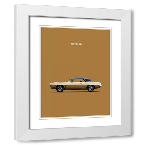 Pontiac Firebird 1969 White Modern Wood Framed Art Print with Double Matting by Rogan, Mark