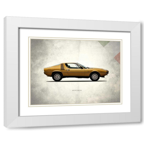 Alfa-Romeo Montreal 1972 White Modern Wood Framed Art Print with Double Matting by Rogan, Mark