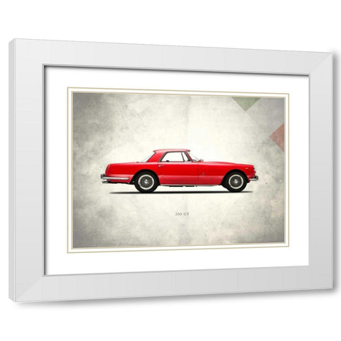 Ferrari 250-GT SWB Berlinetta White Modern Wood Framed Art Print with Double Matting by Rogan, Mark
