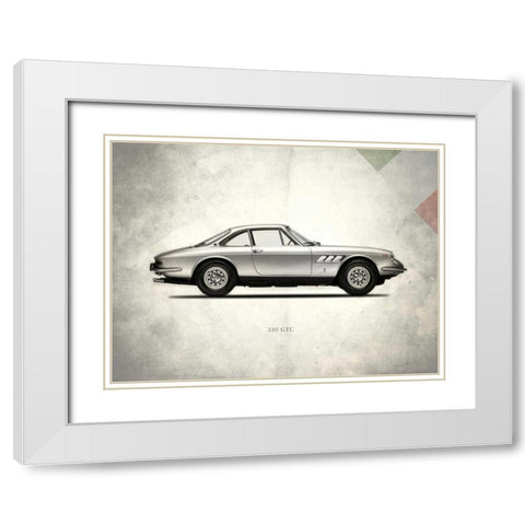 Ferrari 330GTC 1968 White Modern Wood Framed Art Print with Double Matting by Rogan, Mark