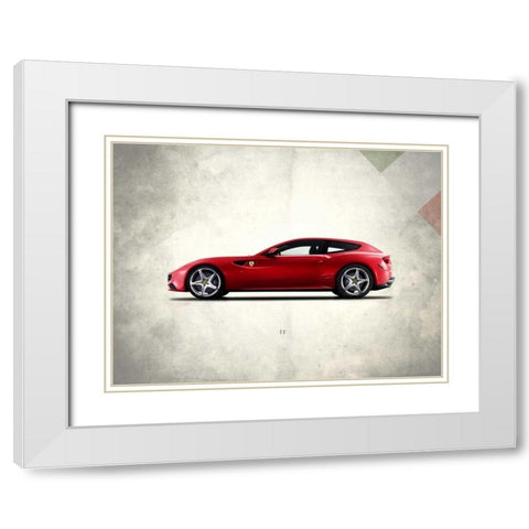 Ferrari FF White Modern Wood Framed Art Print with Double Matting by Rogan, Mark