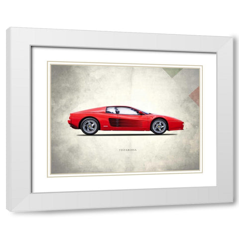 Ferrari Testarossa 1996 White Modern Wood Framed Art Print with Double Matting by Rogan, Mark