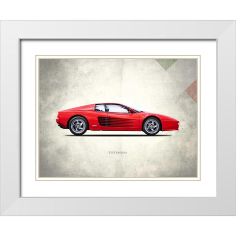 Ferrari Testarossa 1996 White Modern Wood Framed Art Print with Double Matting by Rogan, Mark