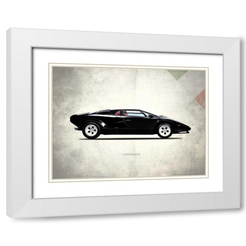 Lamborghini Countach 5000-S 19 White Modern Wood Framed Art Print with Double Matting by Rogan, Mark