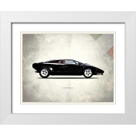 Lamborghini Countach 5000-S 19 White Modern Wood Framed Art Print with Double Matting by Rogan, Mark