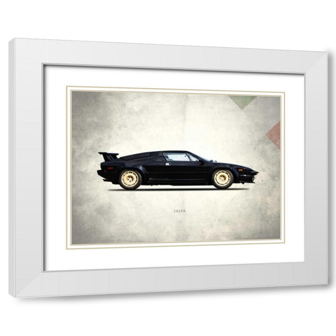 Lamborghini Jalpa 1988 White Modern Wood Framed Art Print with Double Matting by Rogan, Mark