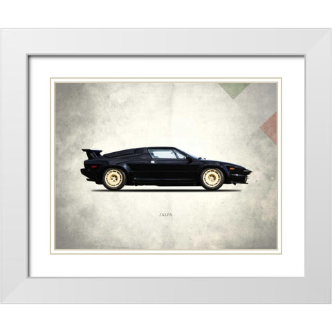 Lamborghini Jalpa 1988 White Modern Wood Framed Art Print with Double Matting by Rogan, Mark