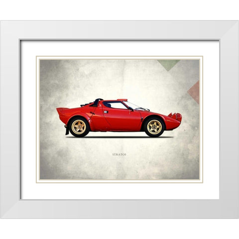 Lancia Stratos 1974 White Modern Wood Framed Art Print with Double Matting by Rogan, Mark