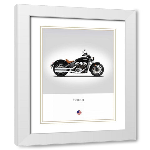 Indian Scout 2016 White Modern Wood Framed Art Print with Double Matting by Rogan, Mark