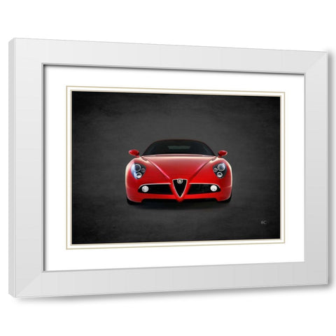 Alfa Romeo 8C 2008 White Modern Wood Framed Art Print with Double Matting by Rogan, Mark