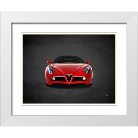 Alfa Romeo 8C 2008 White Modern Wood Framed Art Print with Double Matting by Rogan, Mark