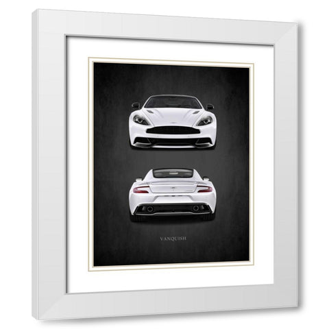 Aston Martin Vanquish White Modern Wood Framed Art Print with Double Matting by Rogan, Mark