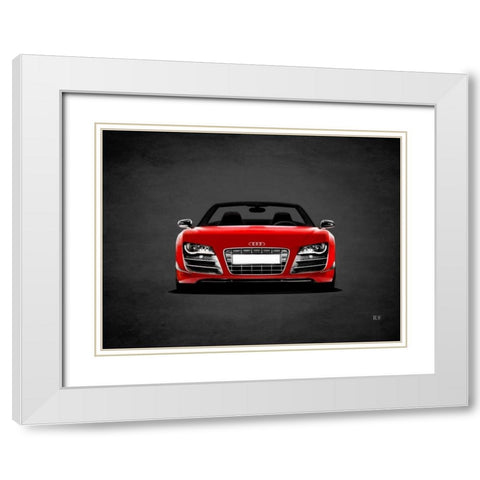 Audi R8 White Modern Wood Framed Art Print with Double Matting by Rogan, Mark