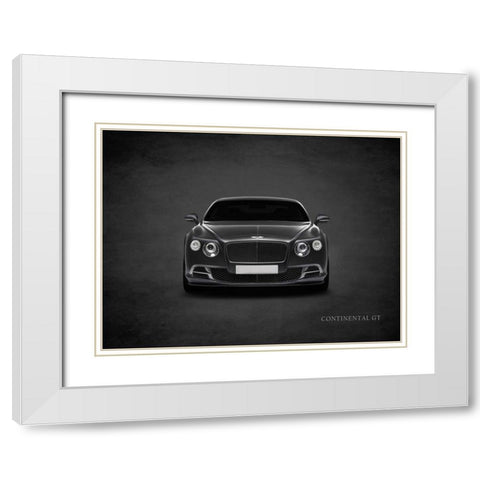 Bentley Continental GT White Modern Wood Framed Art Print with Double Matting by Rogan, Mark