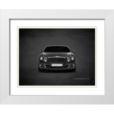 Bentley Continental GT White Modern Wood Framed Art Print with Double Matting by Rogan, Mark