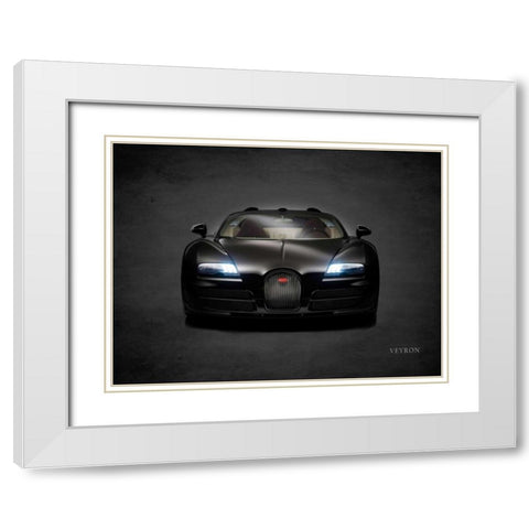Bugatti Veyron White Modern Wood Framed Art Print with Double Matting by Rogan, Mark