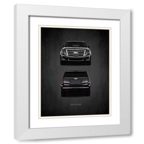 Cadillac Escalade White Modern Wood Framed Art Print with Double Matting by Rogan, Mark