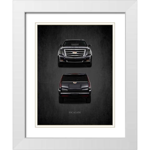 Cadillac Escalade White Modern Wood Framed Art Print with Double Matting by Rogan, Mark