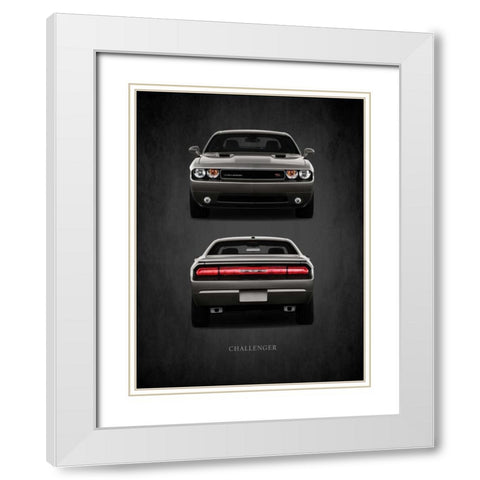 Dodge Challenger RT White Modern Wood Framed Art Print with Double Matting by Rogan, Mark