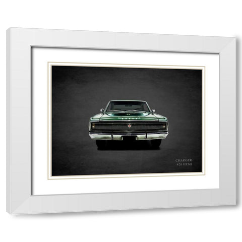 Dodge Charger 426Hemi 1967 White Modern Wood Framed Art Print with Double Matting by Rogan, Mark