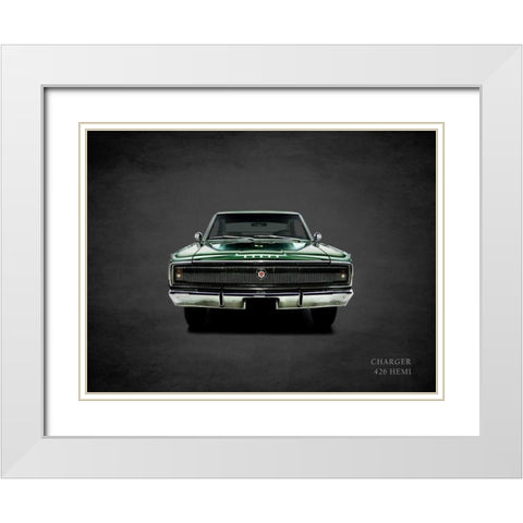 Dodge Charger 426Hemi 1967 White Modern Wood Framed Art Print with Double Matting by Rogan, Mark