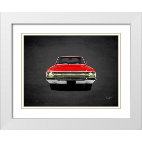 Dodge Dart340 1969 White Modern Wood Framed Art Print with Double Matting by Rogan, Mark