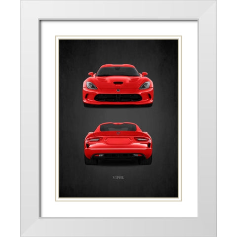 Dodge Viper White Modern Wood Framed Art Print with Double Matting by Rogan, Mark