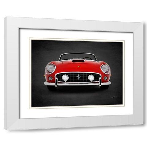 Ferrari 250 GT White Modern Wood Framed Art Print with Double Matting by Rogan, Mark