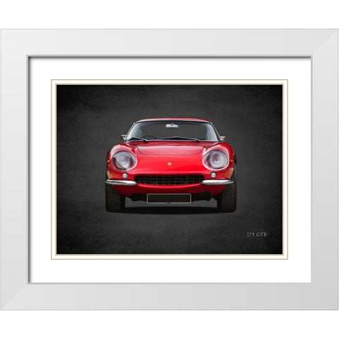 Ferrari 275 GTB 1966 White Modern Wood Framed Art Print with Double Matting by Rogan, Mark