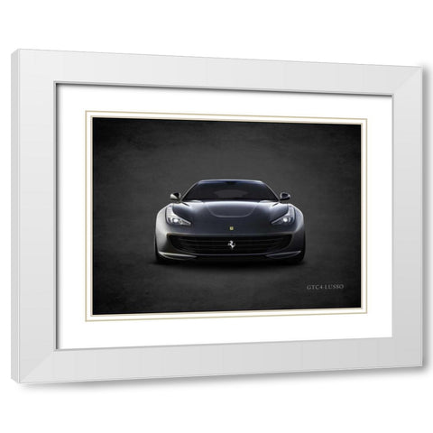 Ferrari GTC4 Lusso White Modern Wood Framed Art Print with Double Matting by Rogan, Mark