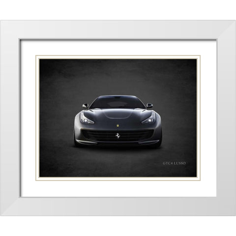 Ferrari GTC4 Lusso White Modern Wood Framed Art Print with Double Matting by Rogan, Mark