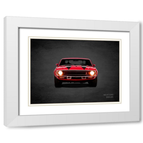 Ford Mustang Shelby 1969 White Modern Wood Framed Art Print with Double Matting by Rogan, Mark