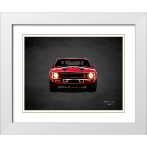 Ford Mustang Shelby 1969 White Modern Wood Framed Art Print with Double Matting by Rogan, Mark