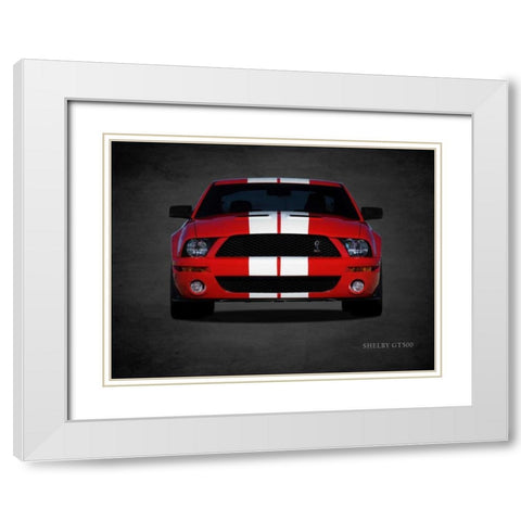 Ford Shelby GT500 White Modern Wood Framed Art Print with Double Matting by Rogan, Mark