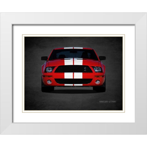 Ford Shelby GT500 White Modern Wood Framed Art Print with Double Matting by Rogan, Mark