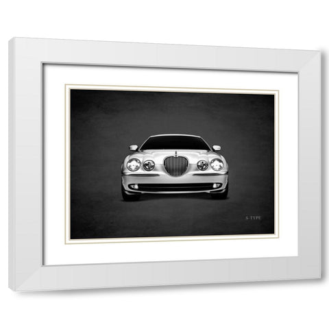 Jaguar S-Type White Modern Wood Framed Art Print with Double Matting by Rogan, Mark