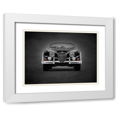 Jaguar XK150 1958 White Modern Wood Framed Art Print with Double Matting by Rogan, Mark