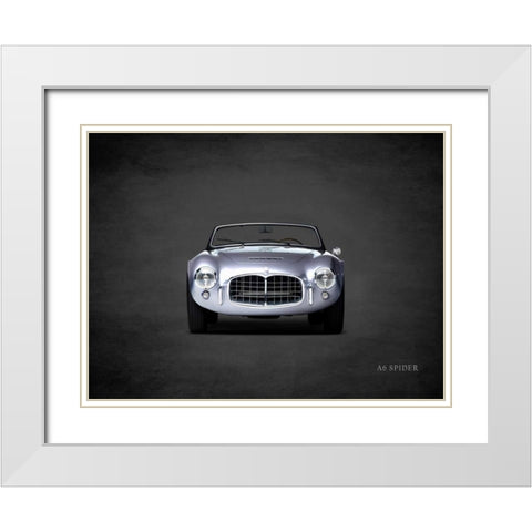 Maserati A6 Spider White Modern Wood Framed Art Print with Double Matting by Rogan, Mark