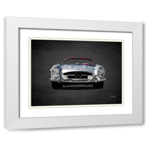 Mercedes Benz 300SL 1958 White Modern Wood Framed Art Print with Double Matting by Rogan, Mark