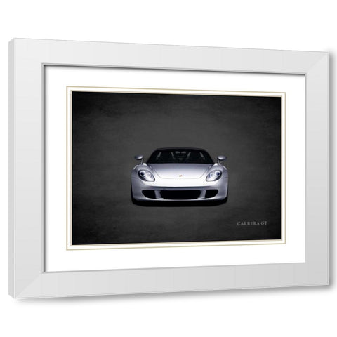 Porsche Carrera GT White Modern Wood Framed Art Print with Double Matting by Rogan, Mark