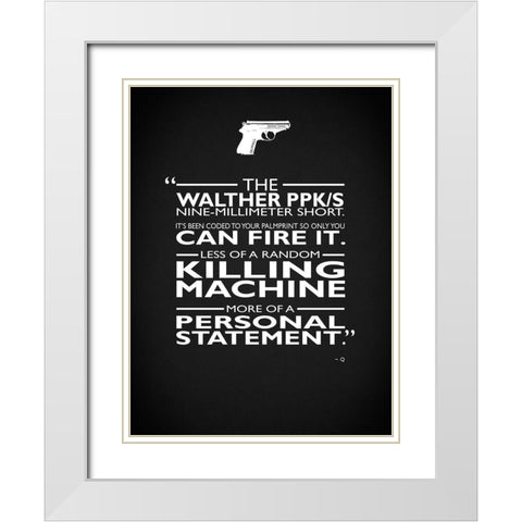 James Bond Personal Statement White Modern Wood Framed Art Print with Double Matting by Rogan, Mark