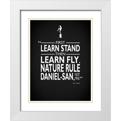 Karate Kid Nature Rule White Modern Wood Framed Art Print with Double Matting by Rogan, Mark