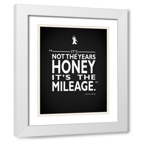 Raiders Lost Ark - Mileage White Modern Wood Framed Art Print with Double Matting by Rogan, Mark